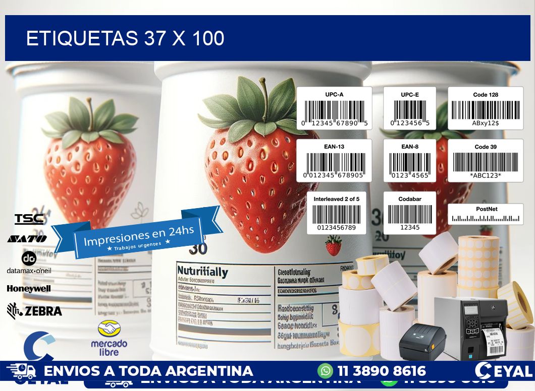ETIQUETAS 37 x 100