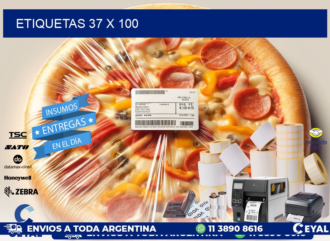 ETIQUETAS 37 x 100