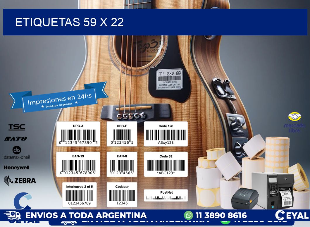 ETIQUETAS 59 x 22