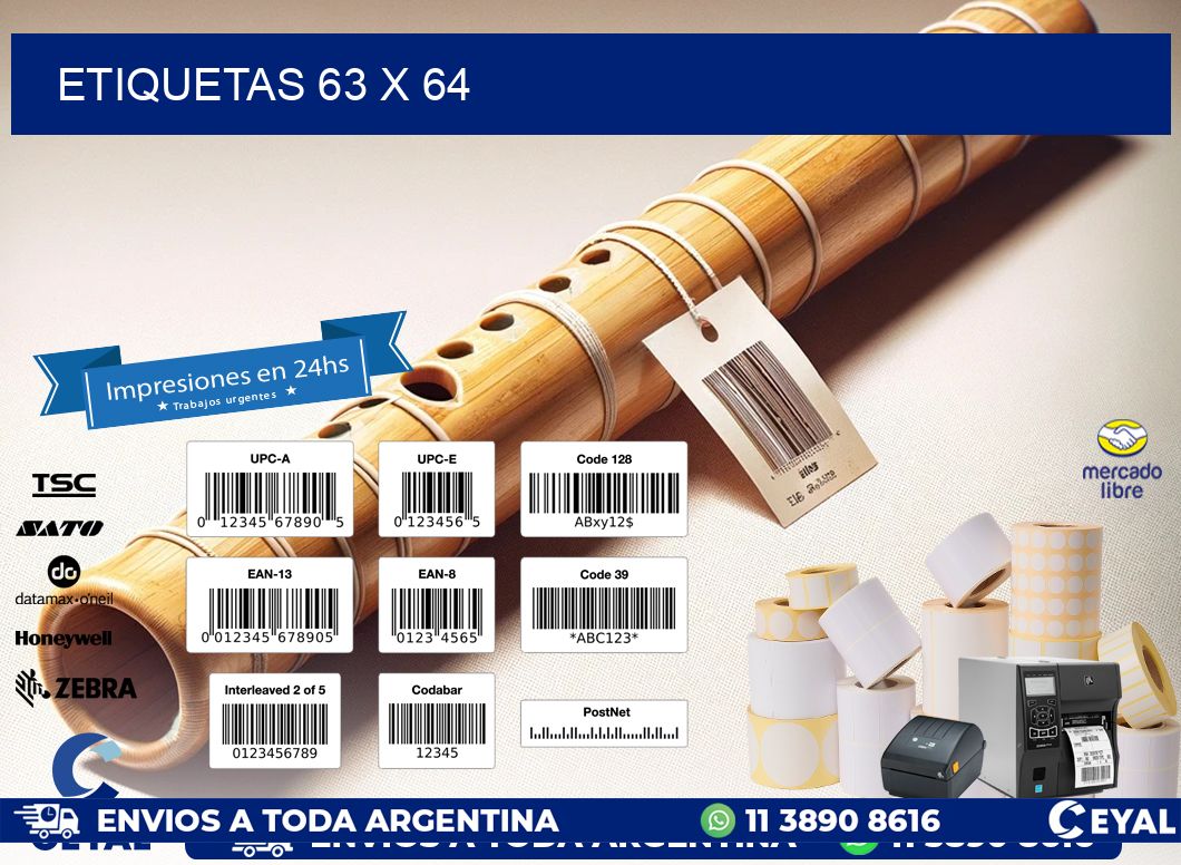 ETIQUETAS 63 x 64