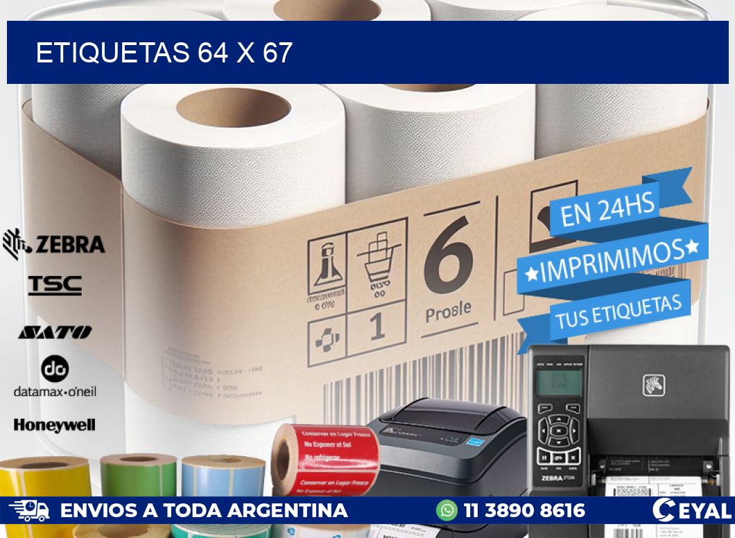 ETIQUETAS 64 x 67