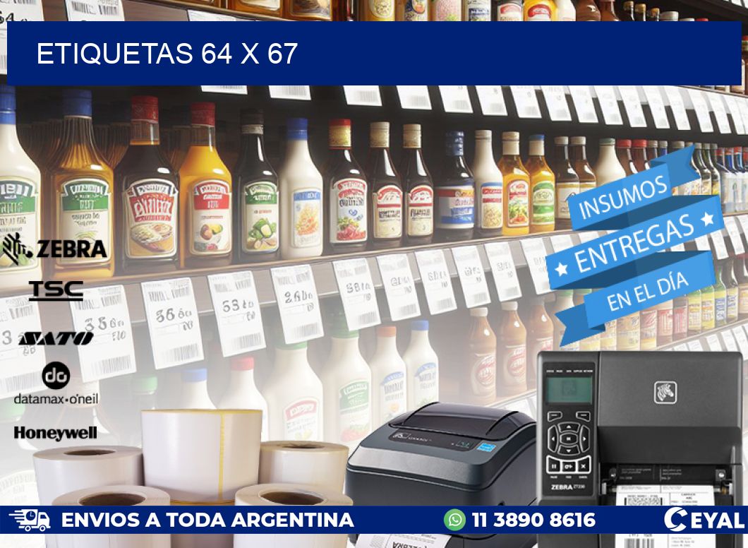 ETIQUETAS 64 x 67
