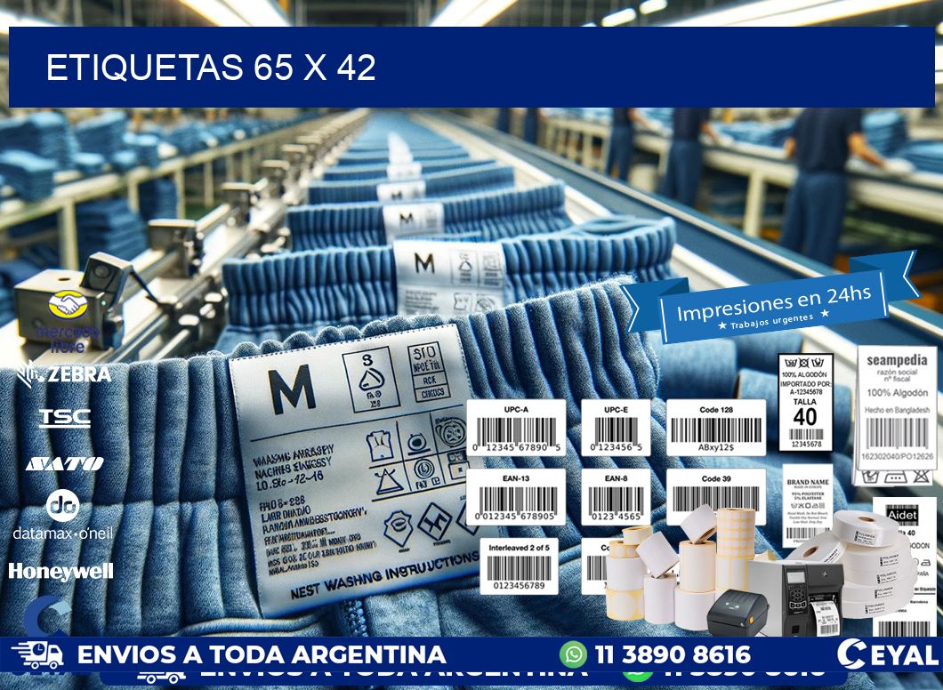 ETIQUETAS 65 x 42