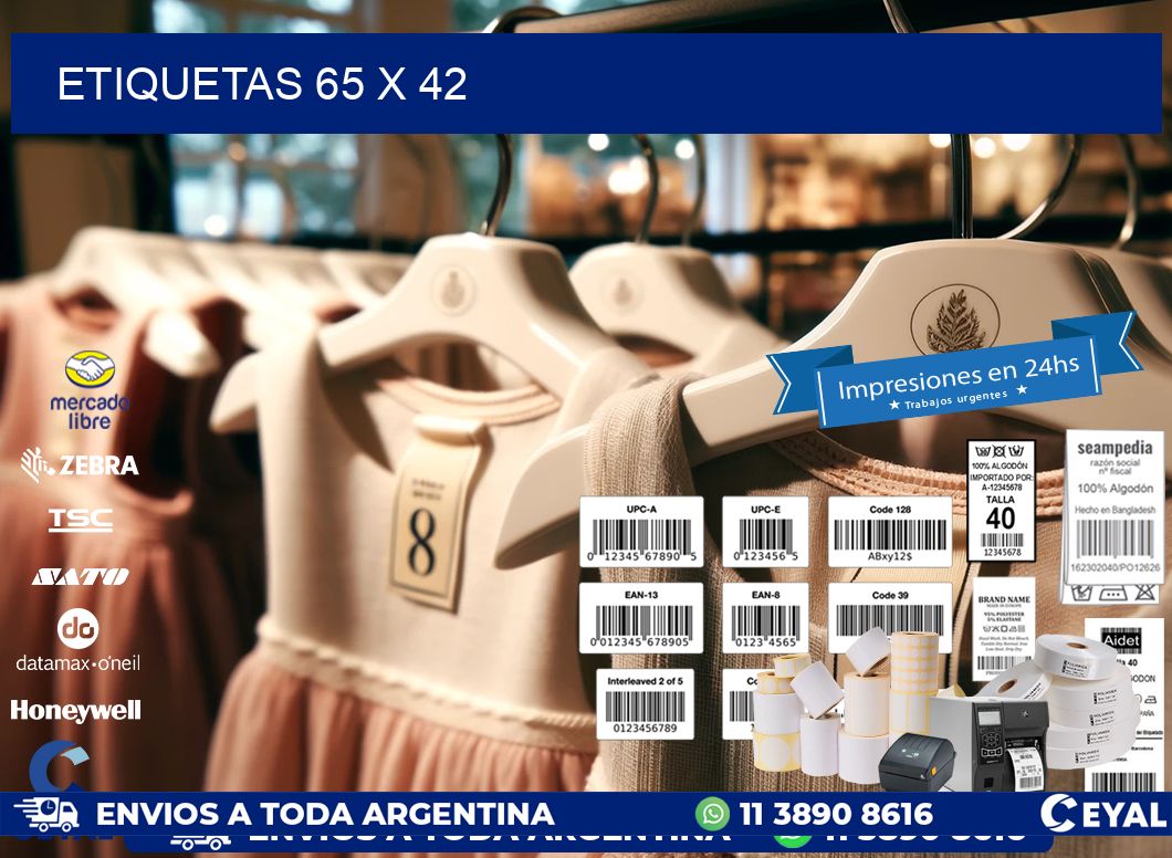 ETIQUETAS 65 x 42