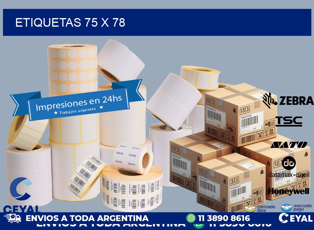 ETIQUETAS 75 x 78