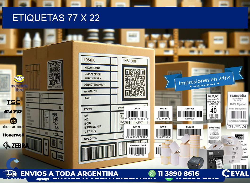 ETIQUETAS 77 x 22