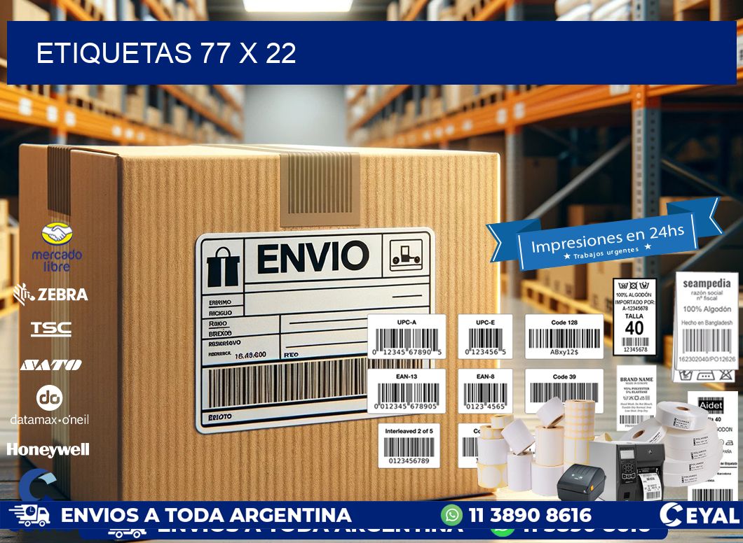 ETIQUETAS 77 x 22