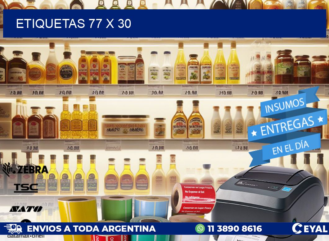 ETIQUETAS 77 x 30