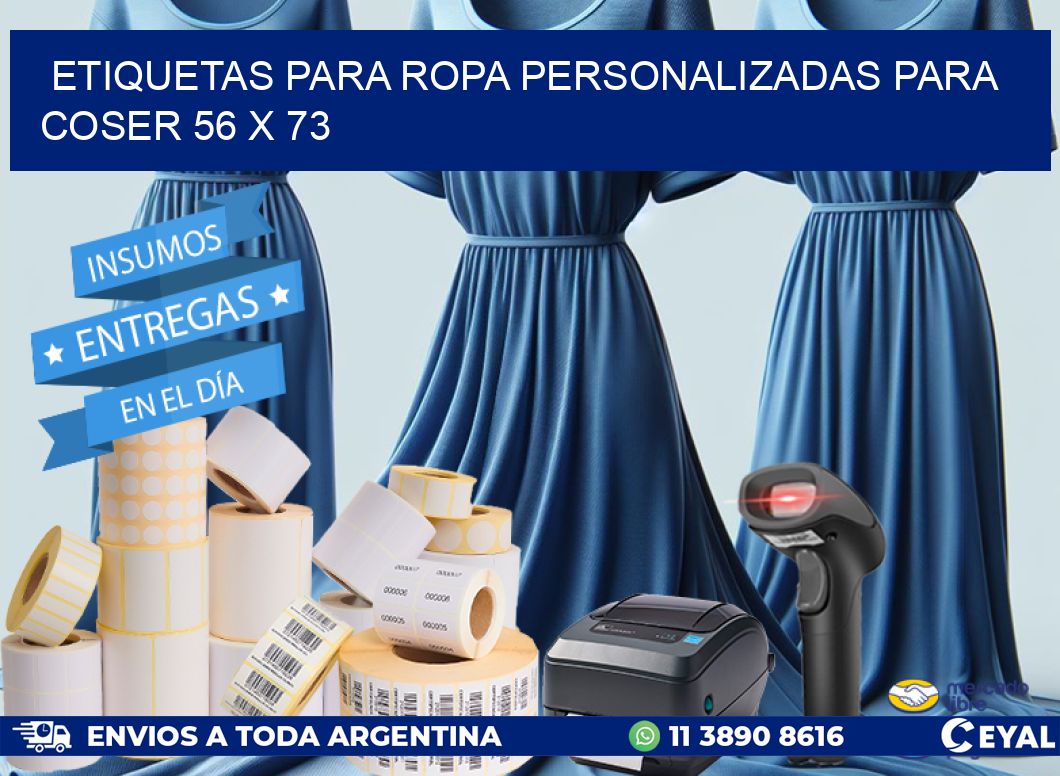 ETIQUETAS PARA ROPA PERSONALIZADAS PARA COSER 56 x 73