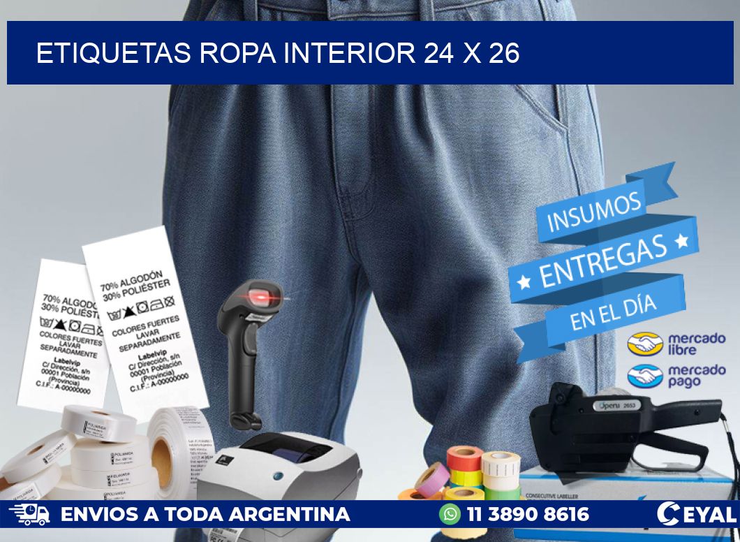 ETIQUETAS ROPA INTERIOR 24 x 26