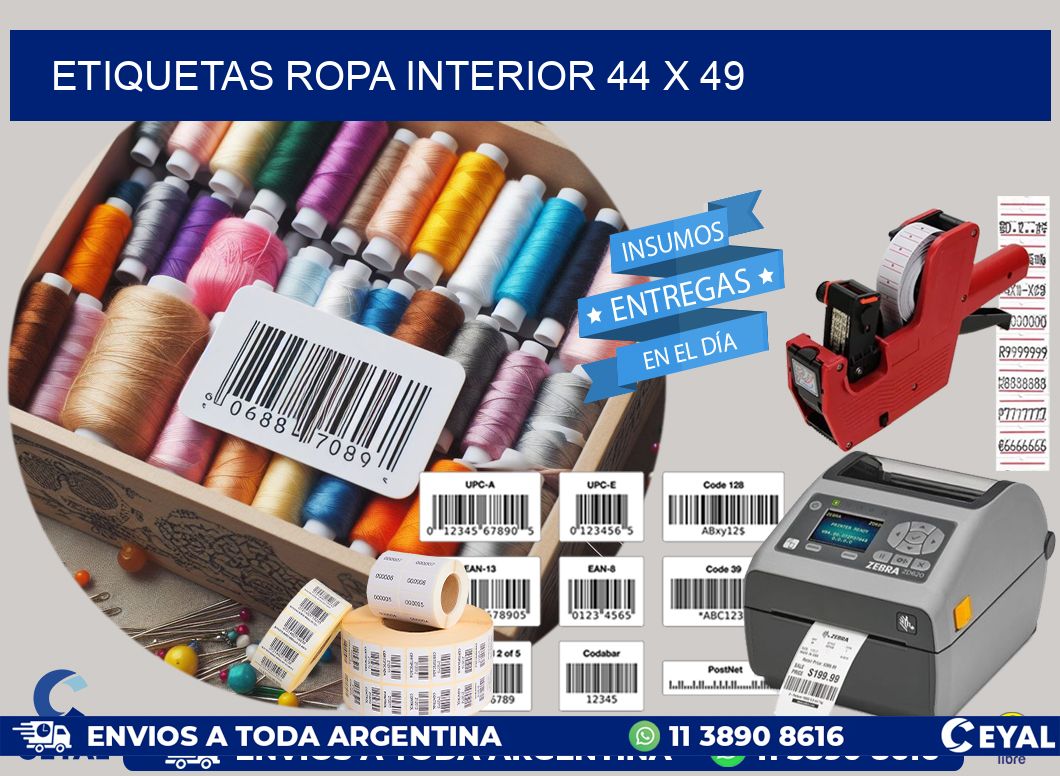 ETIQUETAS ROPA INTERIOR 44 x 49