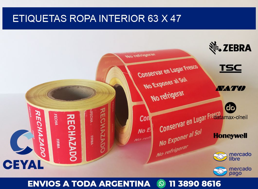 ETIQUETAS ROPA INTERIOR 63 x 47