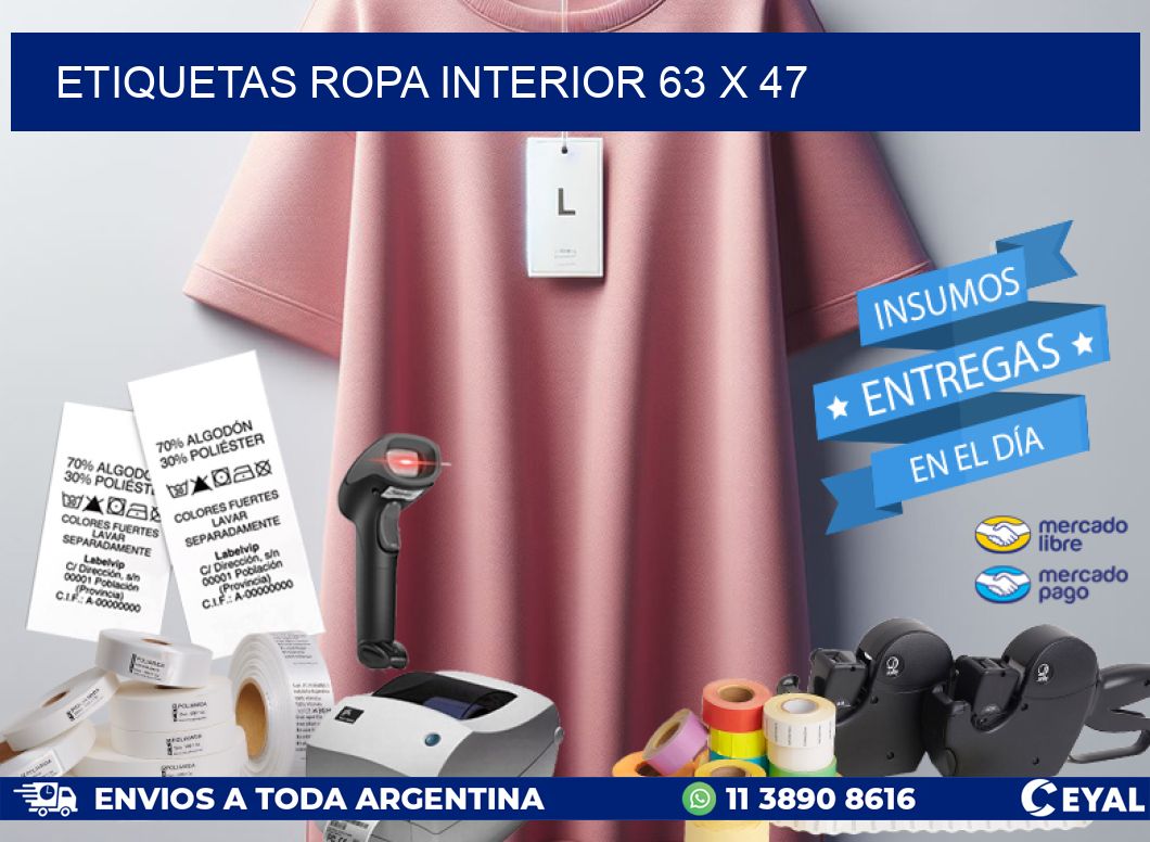 ETIQUETAS ROPA INTERIOR 63 x 47