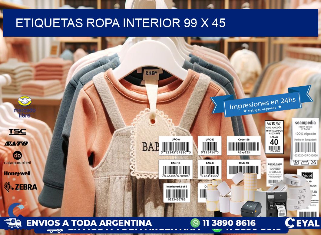 ETIQUETAS ROPA INTERIOR 99 x 45