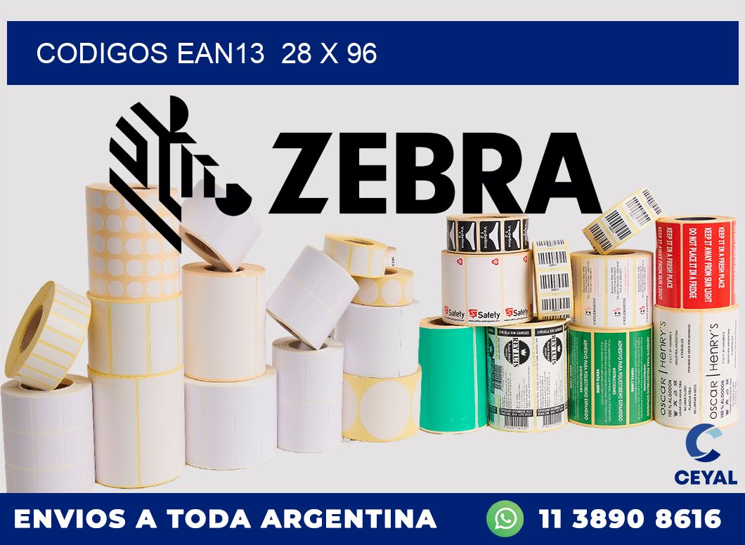 CODIGOS EAN13 28 x 96
