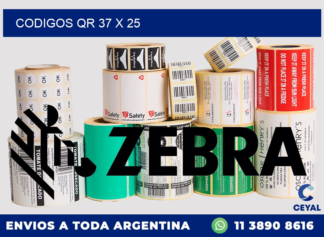 CODIGOS QR 37 x 25