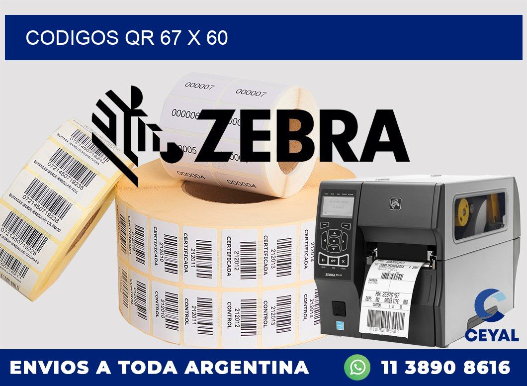 CODIGOS QR 67 x 60