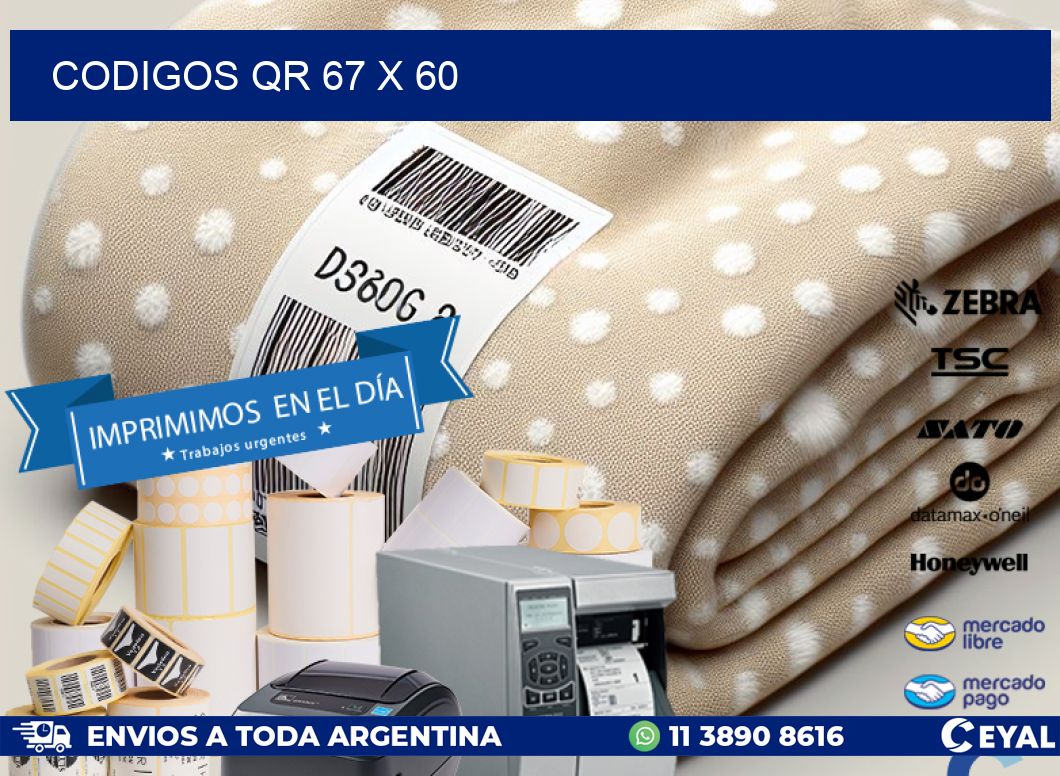 CODIGOS QR 67 x 60