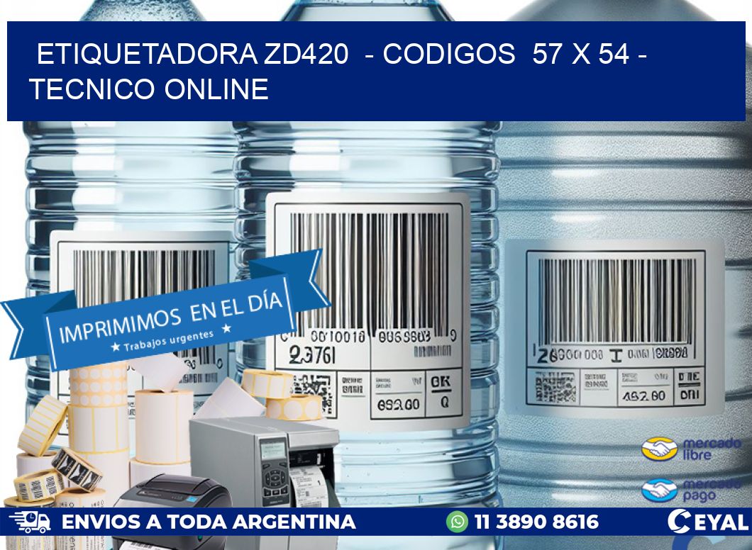 ETIQUETADORA ZD420 - CODIGOS 57 x 54 - TECNICO ONLINE