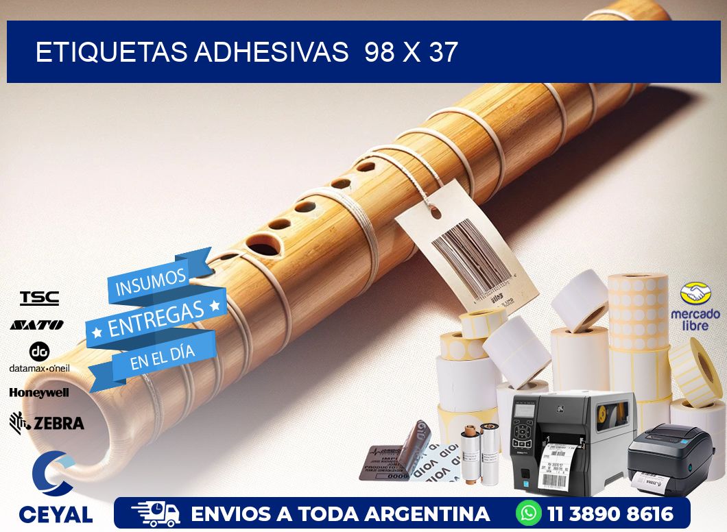 ETIQUETAS ADHESIVAS 98 x 37