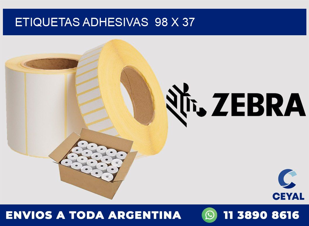 ETIQUETAS ADHESIVAS 98 x 37