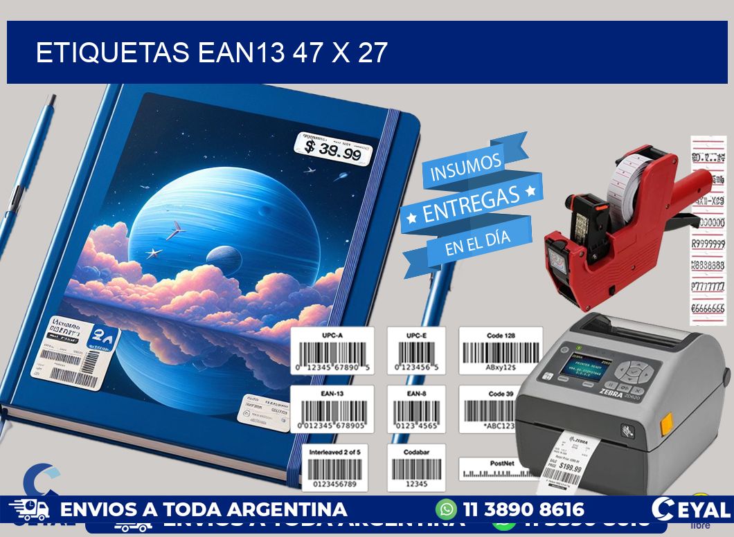 ETIQUETAS EAN13 47 x 27