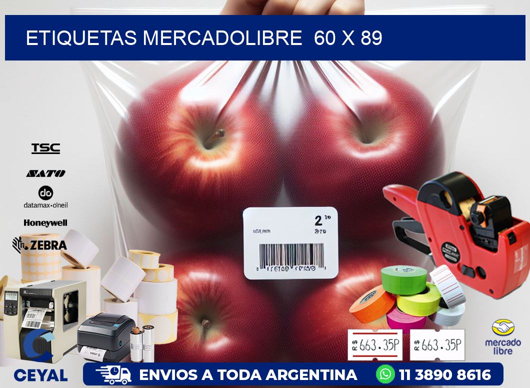 ETIQUETAS MERCADOLIBRE  60 x 89