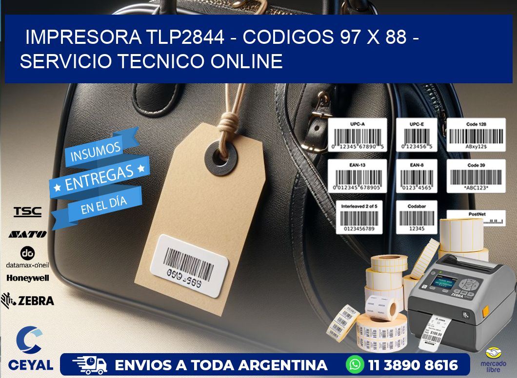 IMPRESORA TLP2844 - CODIGOS 97 x 88 - SERVICIO TECNICO ONLINE
