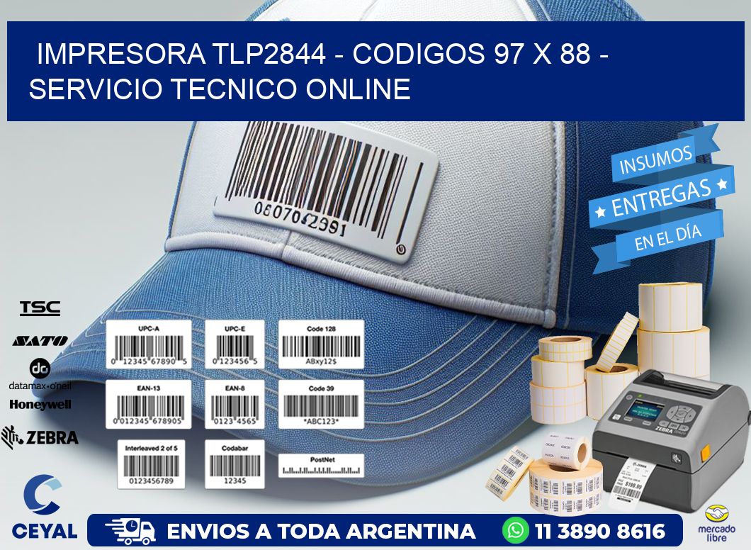 IMPRESORA TLP2844 - CODIGOS 97 x 88 - SERVICIO TECNICO ONLINE