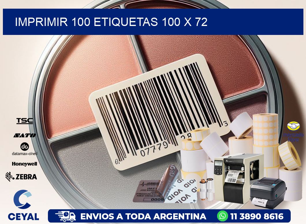 IMPRIMIR 100 ETIQUETAS 100 x 72