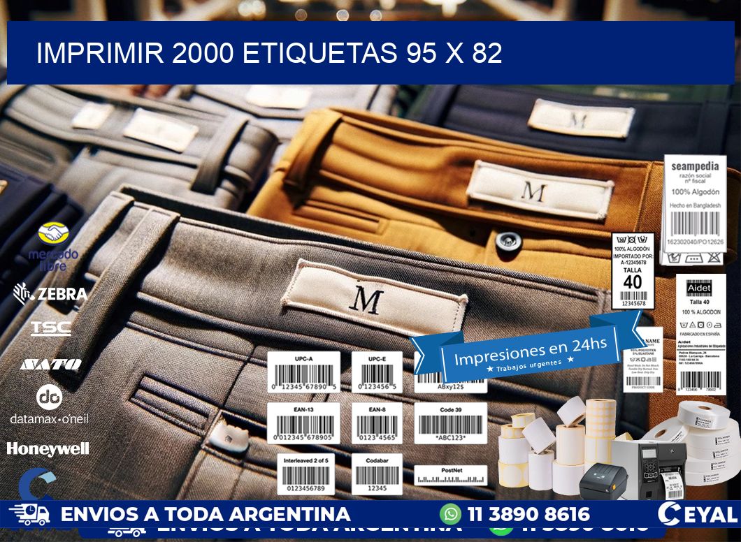 IMPRIMIR 2000 ETIQUETAS 95 x 82