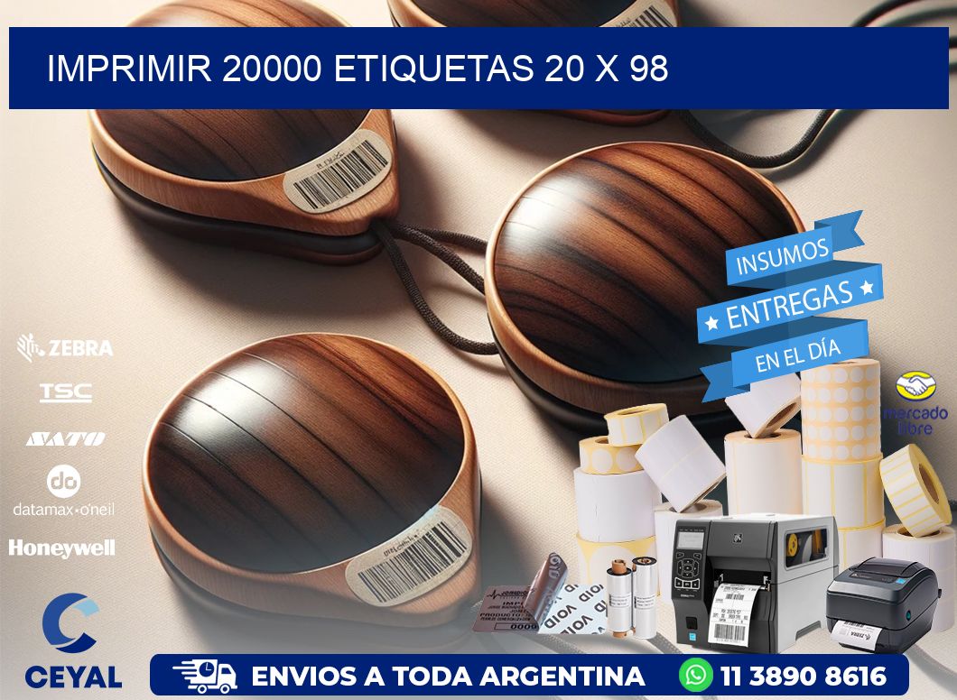 IMPRIMIR 20000 ETIQUETAS 20 x 98