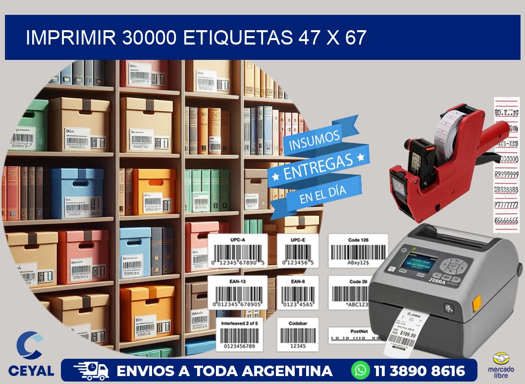 IMPRIMIR 30000 ETIQUETAS 47 x 67