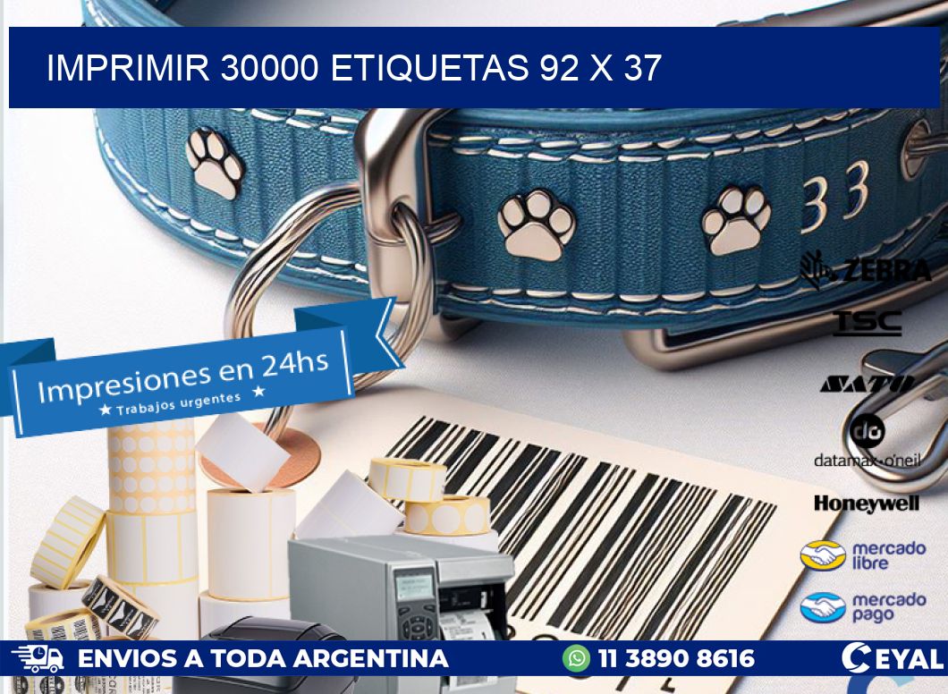 IMPRIMIR 30000 ETIQUETAS 92 x 37