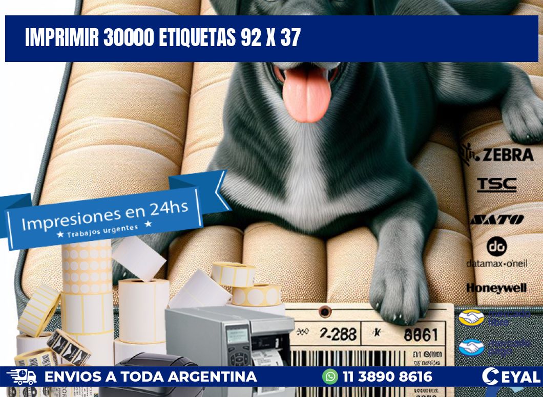 IMPRIMIR 30000 ETIQUETAS 92 x 37