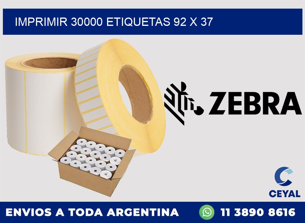 IMPRIMIR 30000 ETIQUETAS 92 x 37