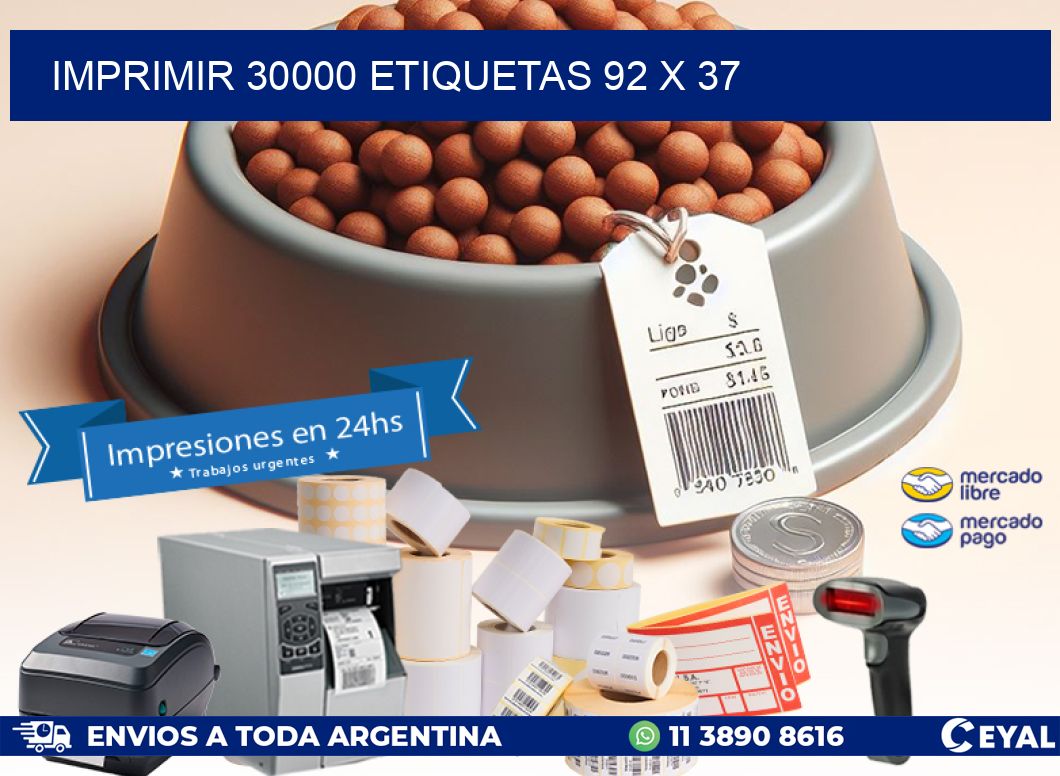 IMPRIMIR 30000 ETIQUETAS 92 x 37