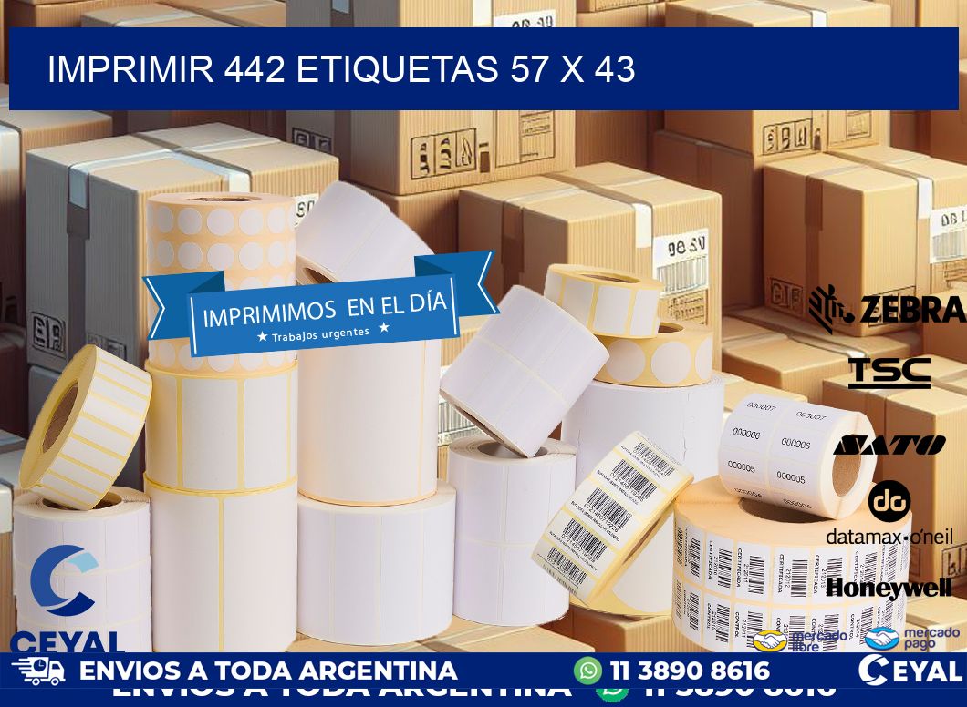 IMPRIMIR 442 ETIQUETAS 57 x 43