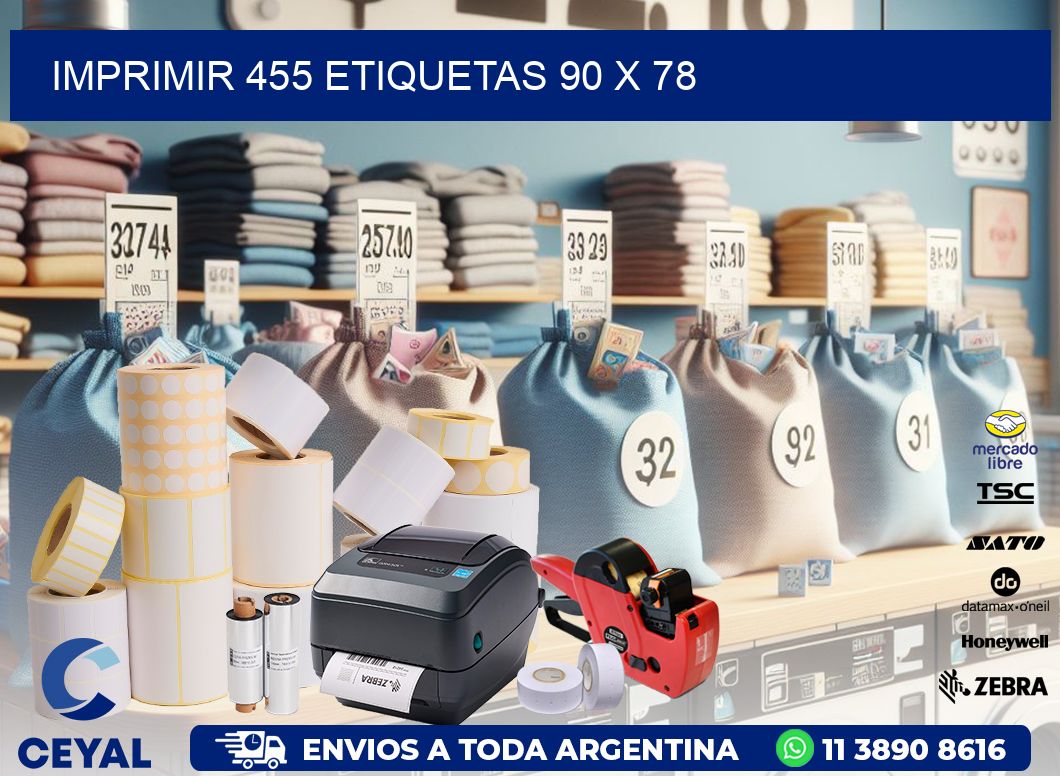 IMPRIMIR 455 ETIQUETAS 90 x 78
