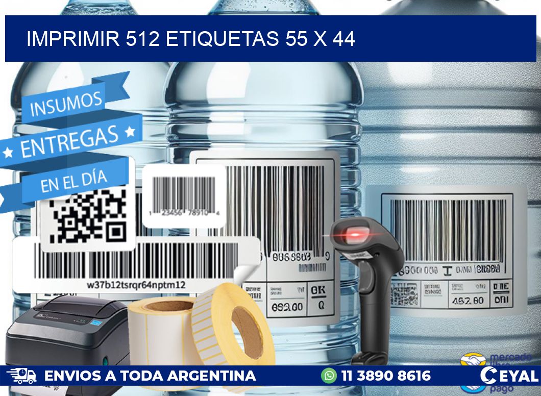 IMPRIMIR 512 ETIQUETAS 55 x 44