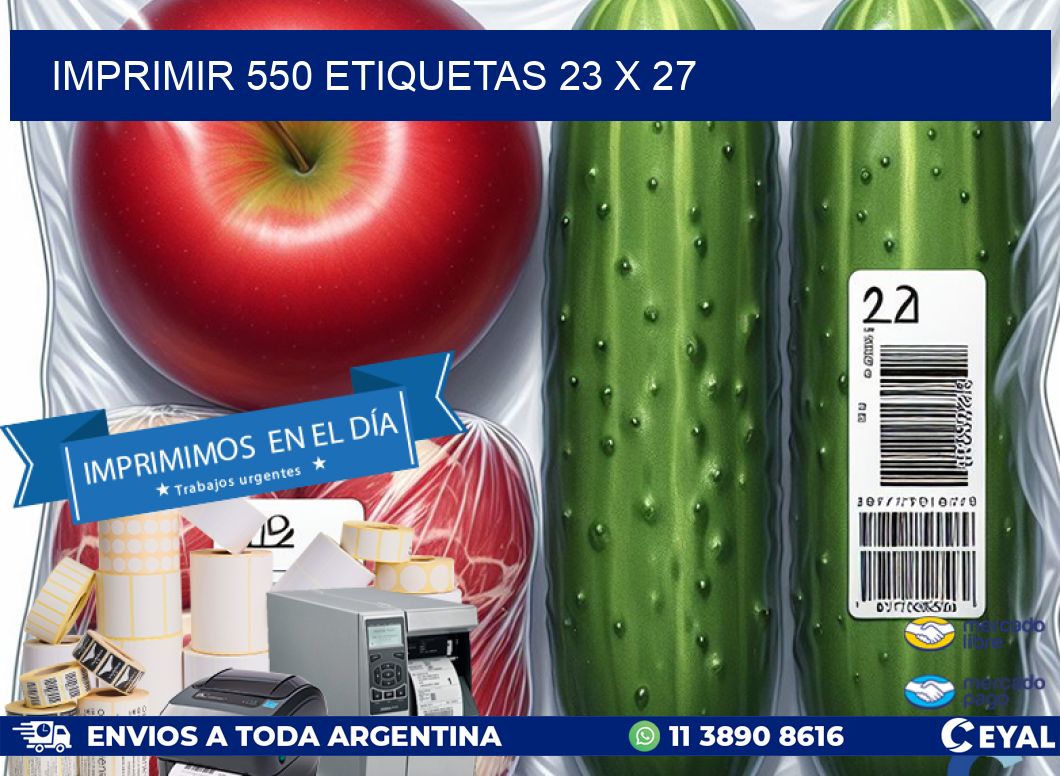 IMPRIMIR 550 ETIQUETAS 23 x 27