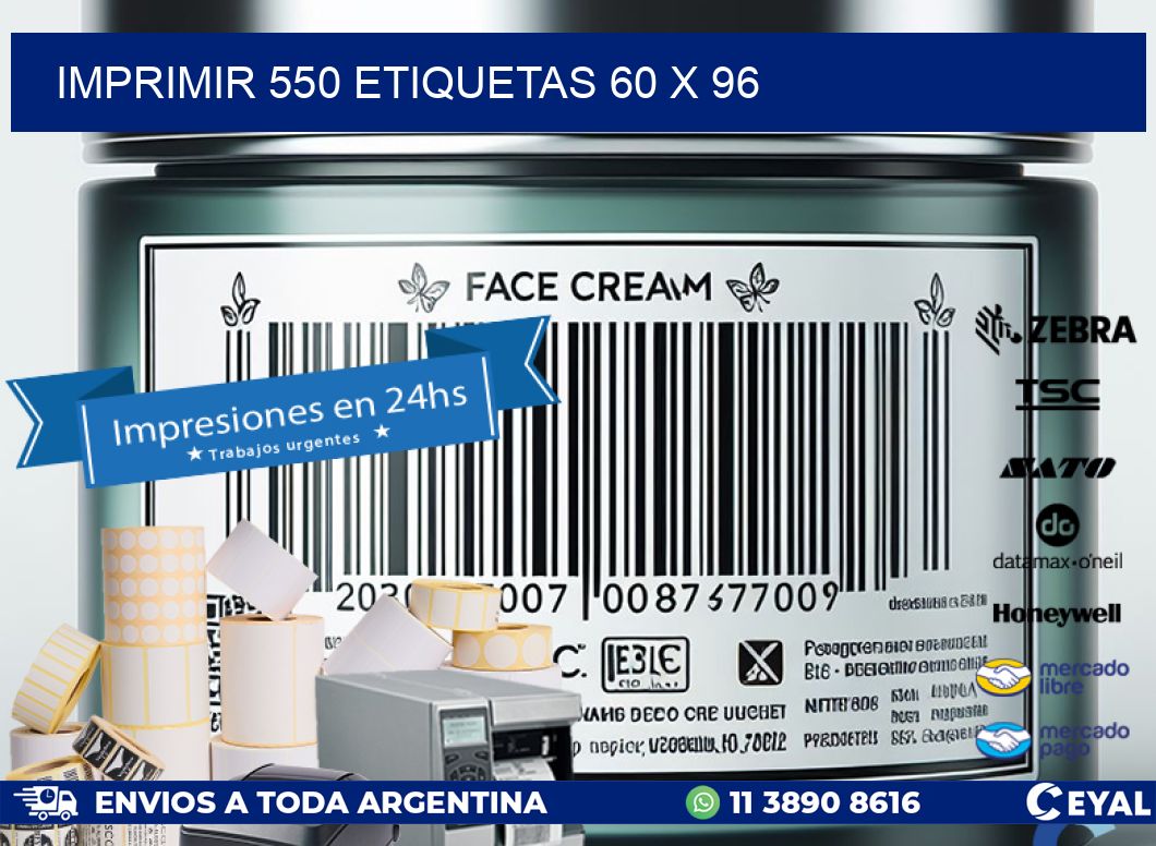 IMPRIMIR 550 ETIQUETAS 60 x 96
