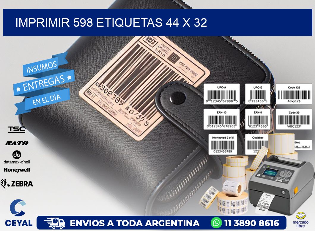 IMPRIMIR 598 ETIQUETAS 44 x 32