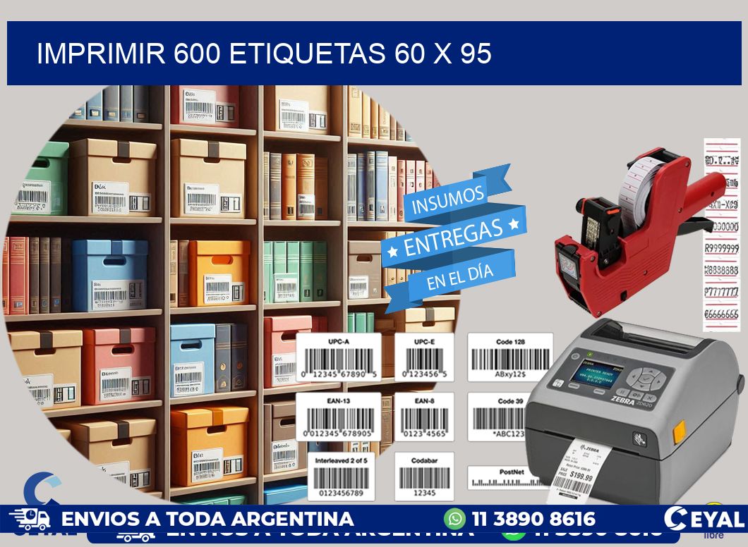 IMPRIMIR 600 ETIQUETAS 60 x 95