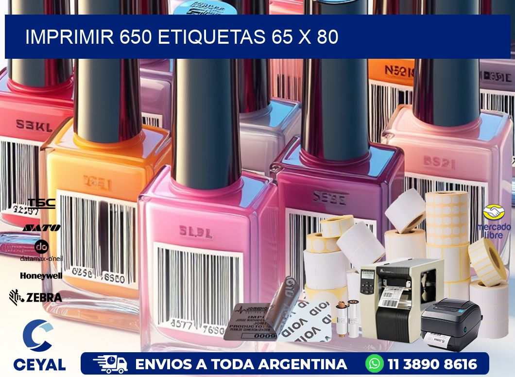 IMPRIMIR 650 ETIQUETAS 65 x 80