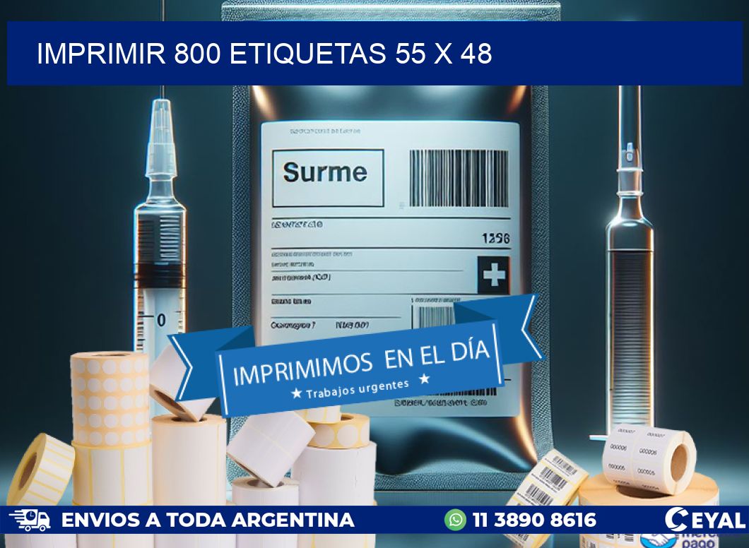 IMPRIMIR 800 ETIQUETAS 55 x 48