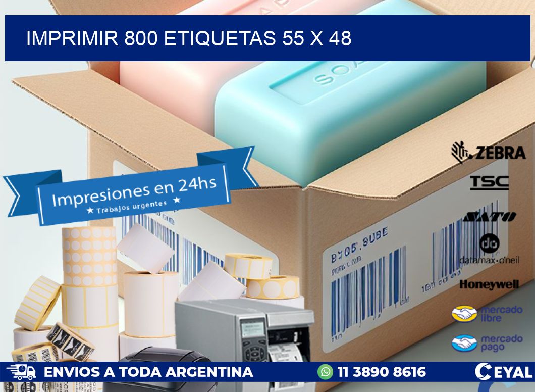 IMPRIMIR 800 ETIQUETAS 55 x 48