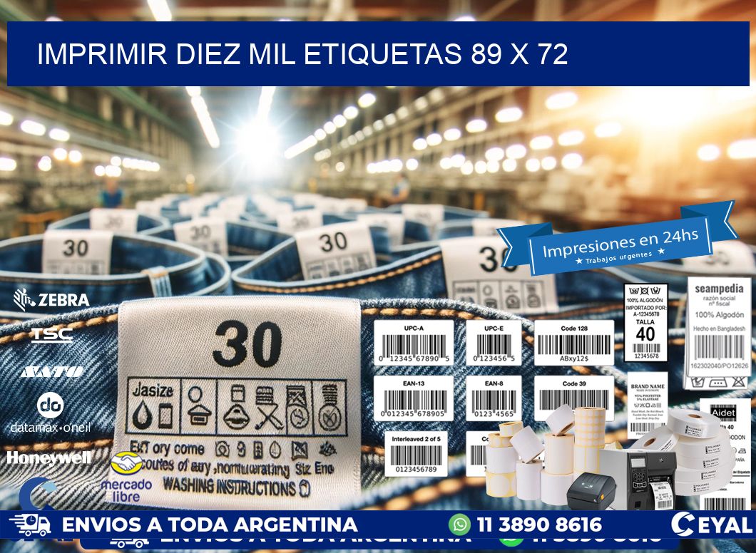 IMPRIMIR DIEZ MIL ETIQUETAS 89 x 72