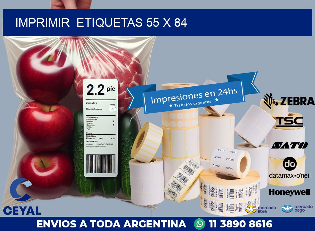 IMPRIMIR  ETIQUETAS 55 x 84