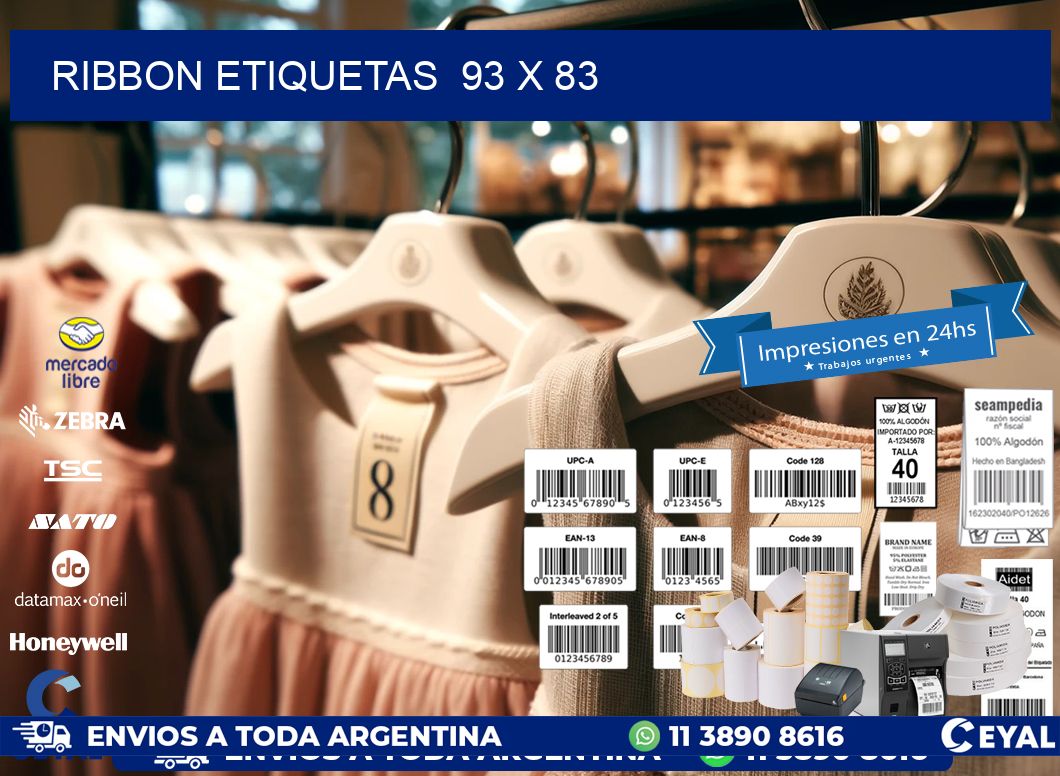 RIBBON ETIQUETAS  93 x 83